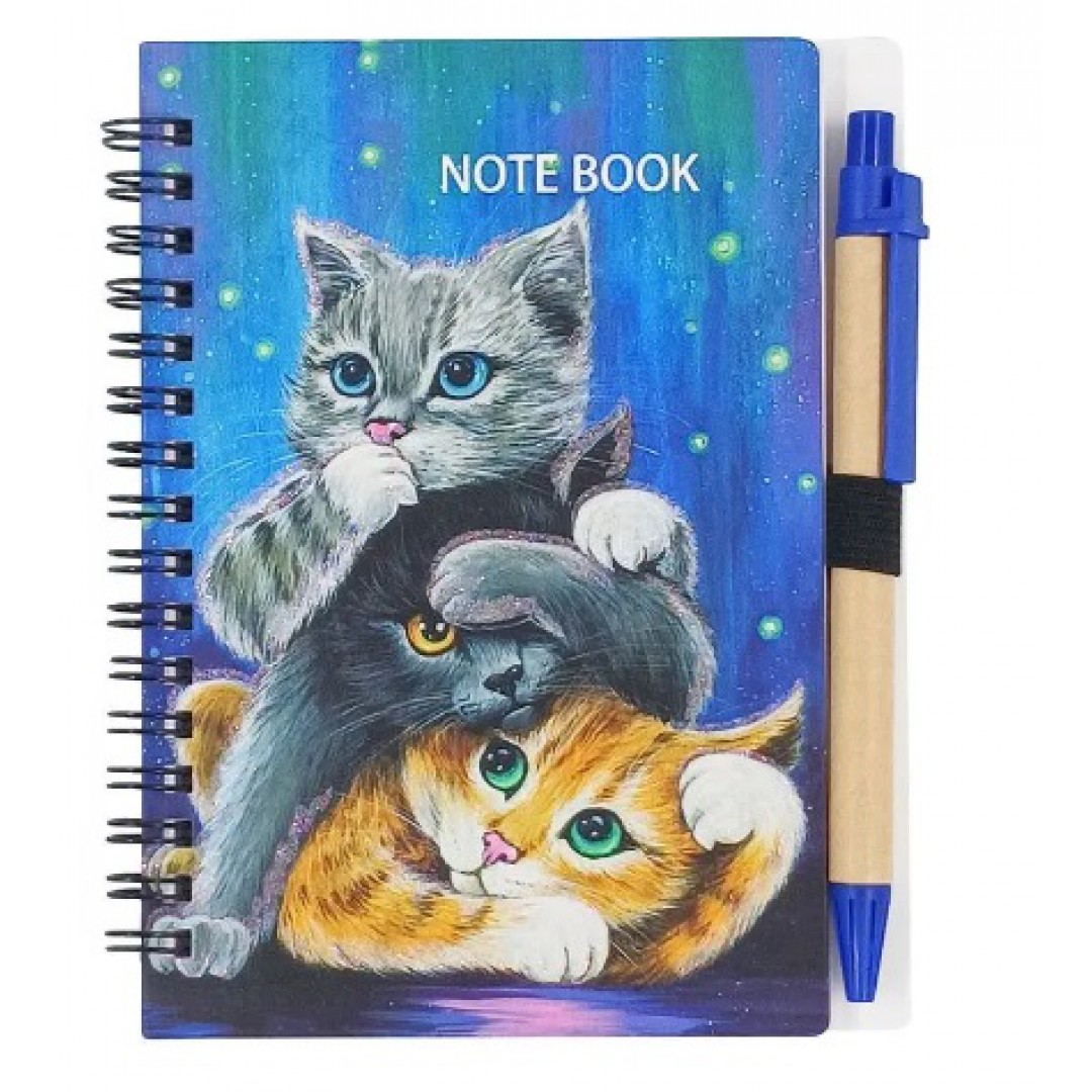 Mini Caderninho de Anotações tri gatos